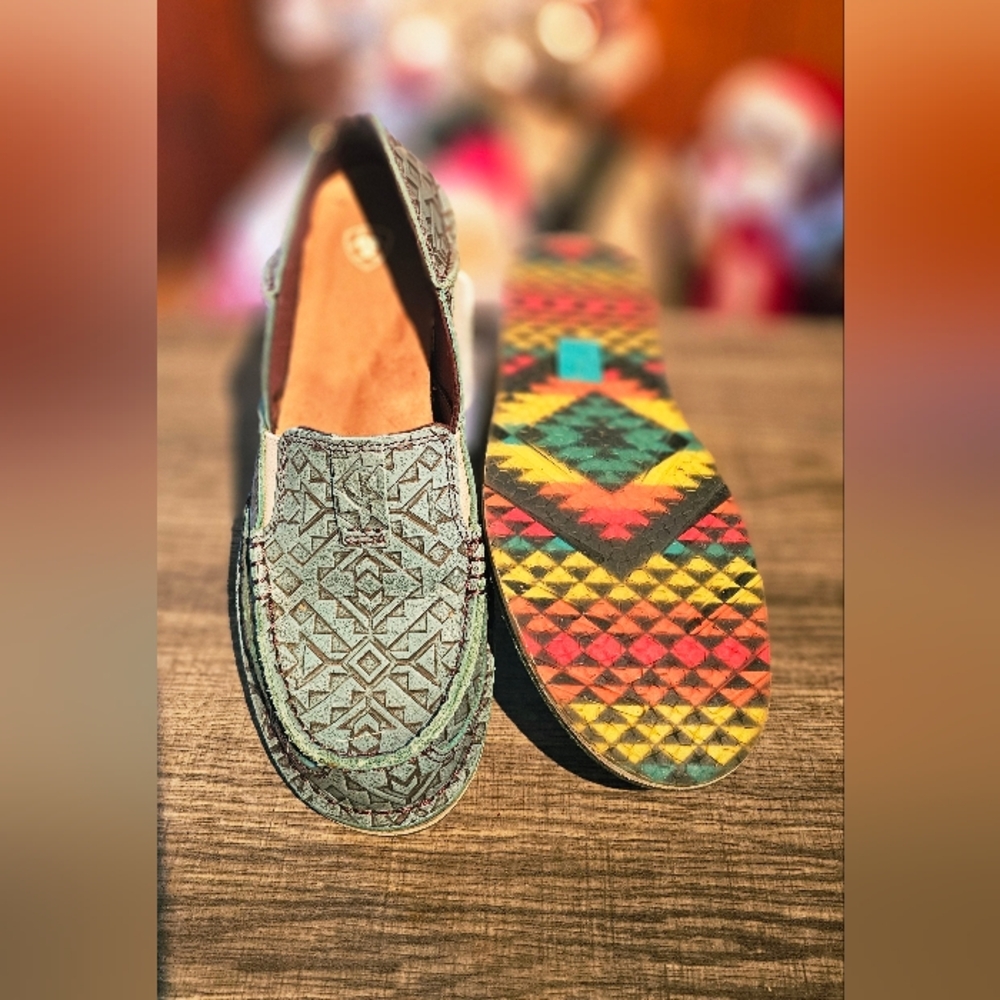 Ariat Women's Geometric Slip-On Shoes - Blue and Multicolor